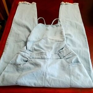Denim Jumpsuit With Strappy Back